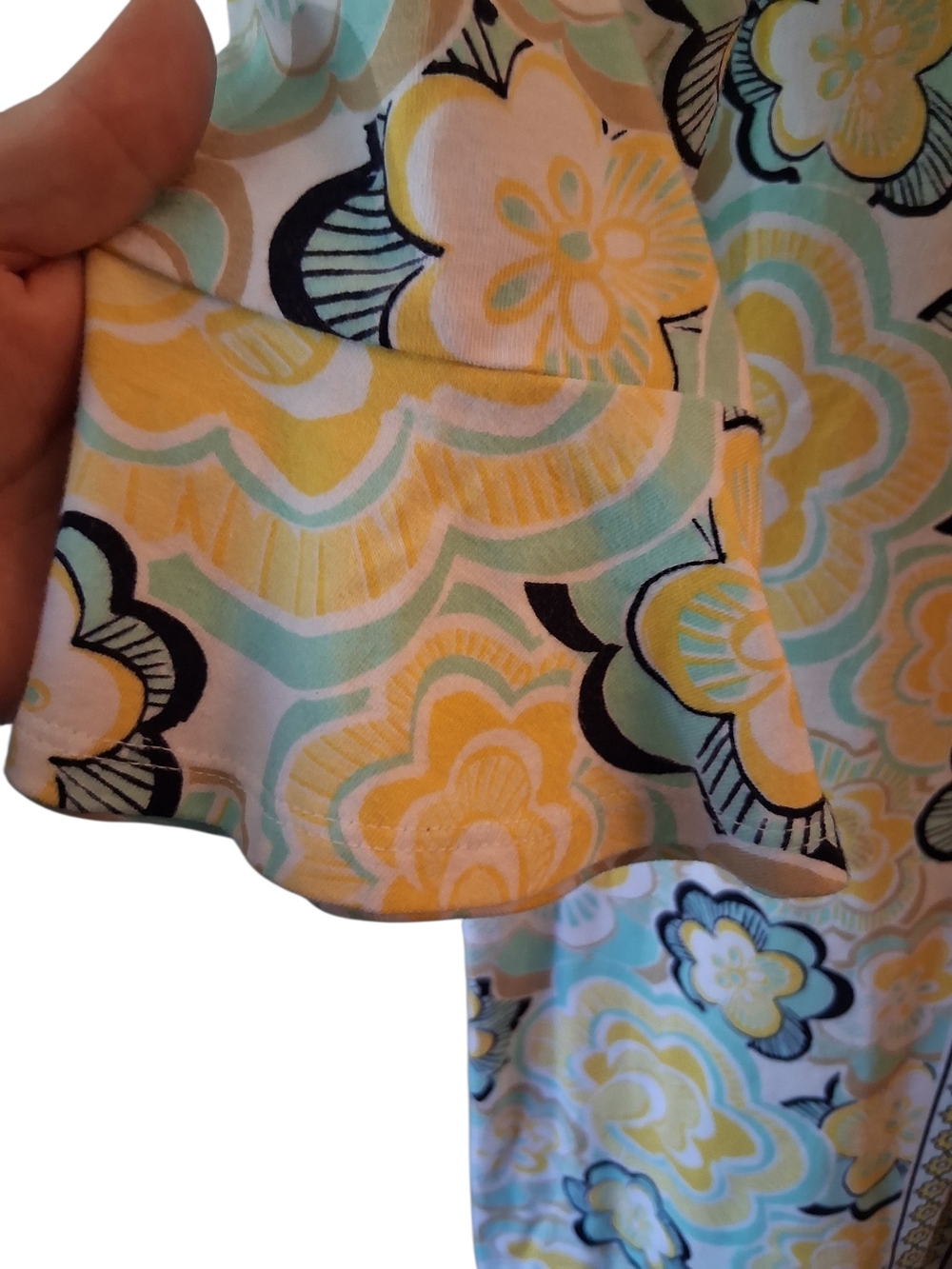 crown & ivy Vintage Inspired Retro Yellow & Black Floral Dress - Picture 6 of 7